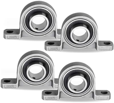 4 Stuks 20mm Huizing Lager Kit met Golf Lager en Flens voor Asmachine - Duurzaam en Betrouwbaar