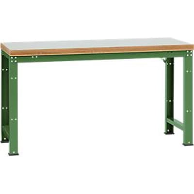 Manuflex werkbank Profi standaard, Tafelblad kunststof B 1750 x D 700, resedagroen