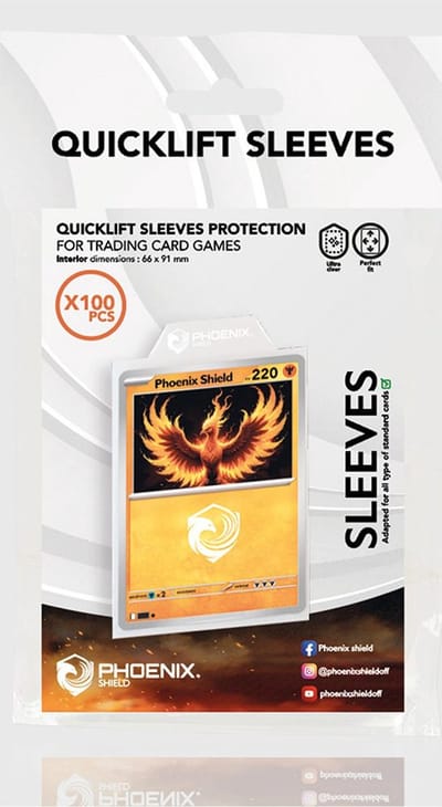 Phoenix Shield kaart sleeves transparant 100 stuks beschermhoesjes.
