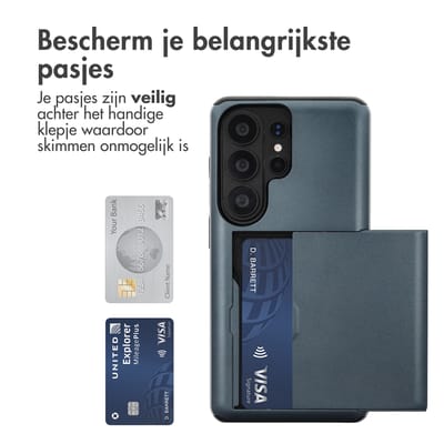 imoshion Hoesje met Pasjeshouder - Geschikt voor Samsung Galaxy S26 Ultra - Donkerblauw