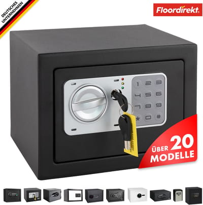 FLOORDIREKT Cortez Kluis - Betrouwbare Bescherming en Stijlvol Opbergen - Antraciet - 17 x 23 x 17 cm