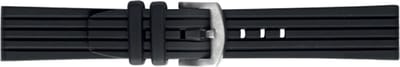 Morellato Horlogebandje - Morellato horlogeband U4025 Brenta - Siliconen - Zwart - bandbreedte 26,00 mm