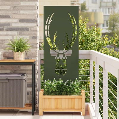 vidaXL - Tuin - Privacy - Scherm - Olijfgroen - 50 - x - 140 - cm - Koudgewalst - staal