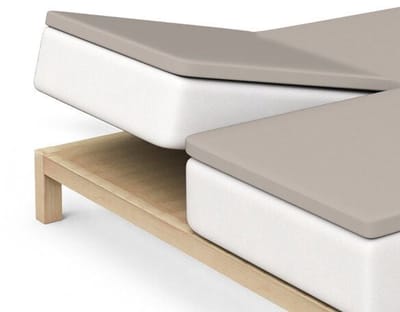 Schlafgut Pure Split-Topper Hoeslaken XL - 180x200 - 200x220 496 Sand Mid