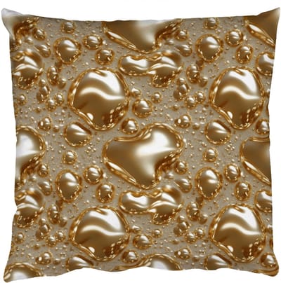 Sierkussens - Kussentjes Woonkamer - 50x50 cm - Druppels - Organisch - Goud