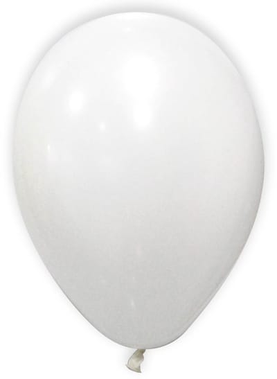 GLOBOLANDIA - Witte gemetalliseerde ballonnen van 28 cm