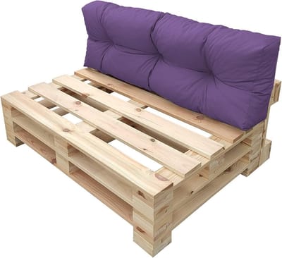 Chilly Pilley Palletkussen Waterdicht Tuinkussen Voor Palletmeubel - Waterafstotend in Vele Maten En Kleuren (Rugkussen 120 X 50, Paars)