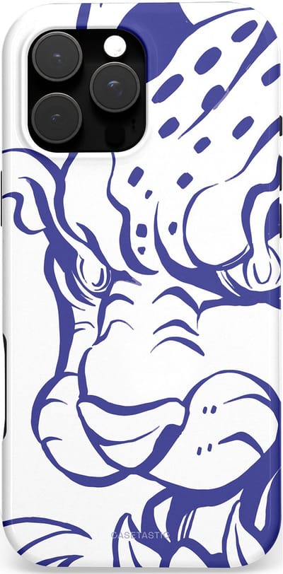 Casetastic Hoesje Geschikt voor Apple iPhone 16 Pro Max Magsafe - Stijlvolle Beschermende Duo-layer Case - Blauwe Panter Hoofd
