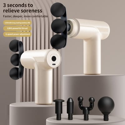 Mini Massagepistool – Diepe Massage & Ontspanning – Draagbaar – Meerdere Standen – Voor Schouders, Taille, Rug & Benen