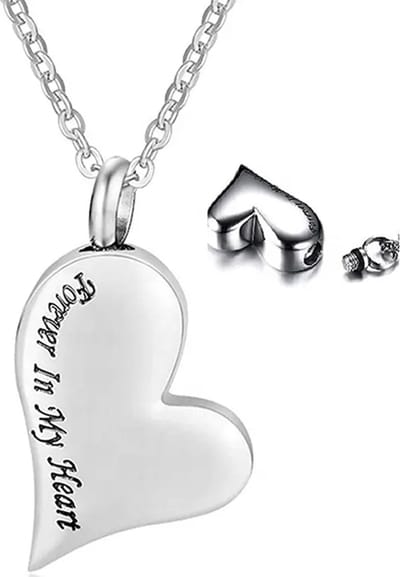 Luxe Ashanger - met Ketting - Voor As, Haren of Parfum - Assieraad - As Ketting - Gedenksieraad - Urn - Incl. As vuller en Opbergzakje - Forever Silver