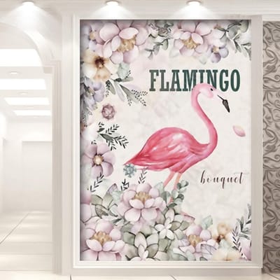 Kruissteek Borduurpakketten Kleurrijke Flamingo Katoendraad Schilderen DIY Handwerk 30X40