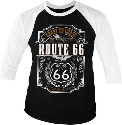 Route 66 Raglan top -S- Coast To Coast Zwart/Wit