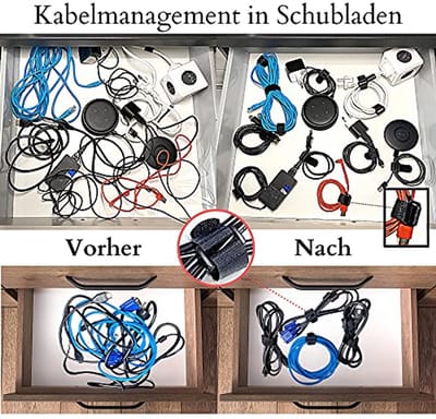 SnelShoppen - 25x Resealable Cable Ties voor Kabelbeheer - 12, 20 & 30cm - Duurzaam, Herbruikbaar en Uitbreidbaar, Ideaal voor Thuis, Kantoor en Tuin