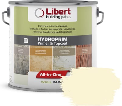 Libert Hydroprim – Isolerende Primer & Afwerkingslaag – 2-in-1 – Binnenmuurverf – Crèmewit RAL 9001 – 10L