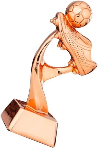 Trofee voetbal - Medailles kinderen - Prijzen uitreiken - Gemaakt van hars - Mini formaat - Goudkleurig