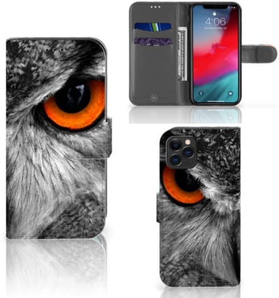 Apple iPhone 11 Pro Telefoonhoesje met Pasjes Uil