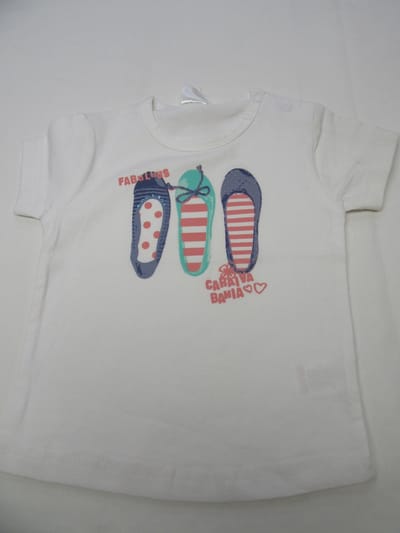 dirkje , meisje, t-shirt korte mouw wit , fabuluus... , 80 - 12 maand