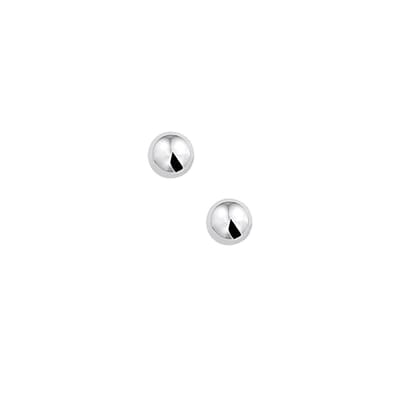 YO&NO - Oorbellen - Zilver - Oorknoppen - Bol - 5mm - Heren - Sieraden Vrouw - Poli - Gerhodineerd - Zilver 925