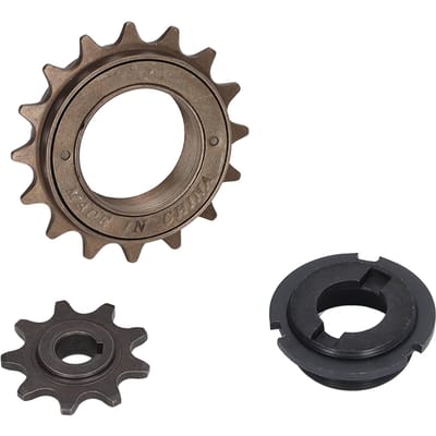 Metaal Staal 410 16 Tands Vrijloop 38 Schakel Ketting 9 Tands Tandwielset voor Fiets gray