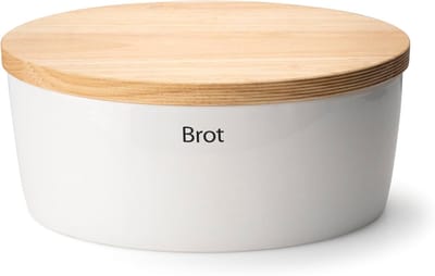 Broodpot Ovaal - Broodtrommel Keuken - Brood Vers Houden - Speciale Luchtgaten - 36x23x155 cm - Wit