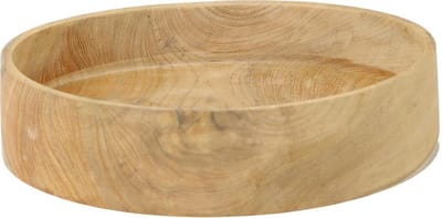 Houten Fruit- en Slaschaal - Teakhout - Ø 35 cm - Handgemaakt - Tall Men Standing