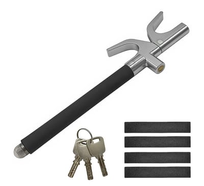 Stuurslot auto - verstelbaar - voor stuur tot 31 cm - zwart