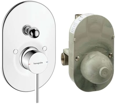 Hansgrohe Zesis S - Inbouwkraan, voor 2 functies, met huis, chroom 74418000