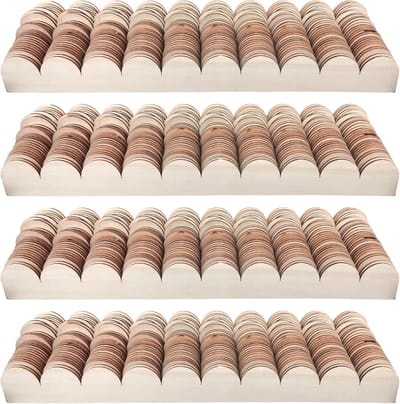 30 Stuks Onbehandelde Houten Decoratie Mallen in Fanfvorm, Ideaal voor DIY Projecten, Wanddecoratie en Meubelaccessoires