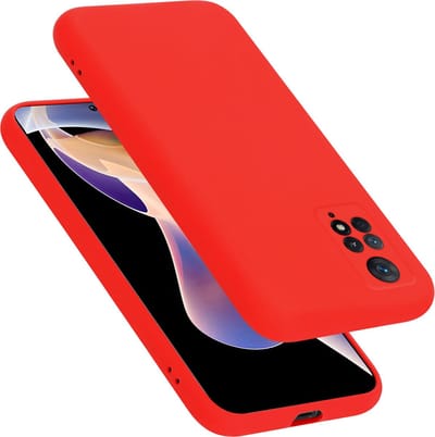Cadorabo Hoesje geschikt voor Xiaomi RedMi NOTE 11 PRO 4G / 5G in LIQUID ROOD - Beschermhoes gemaakt van flexibel TPU silicone Case Cover