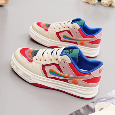 Kleine Witte Schoenen Dames Lente Nieuwe Student Veelzijdig Kleurafstemming Board Schoenen Platte Casual Schoenen Dames 40 blue