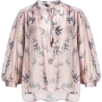 Blouse met lange mouwen met strikvrouw Mat Fashion