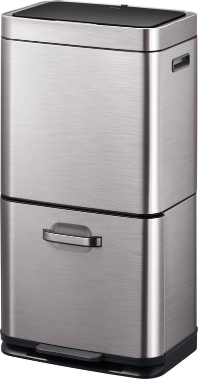 EKO - Himalaya Recycler Sensor Bin 35+25 liter - Stainless steel Plastic - grijs, mat RVS - Prullenbak