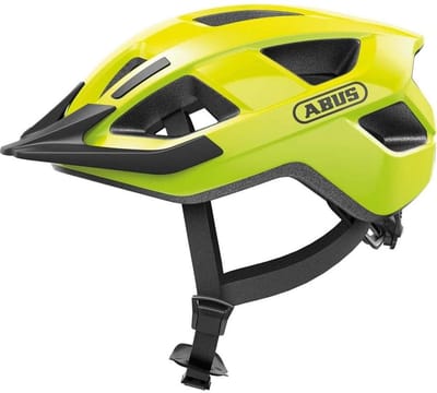 Fietshelm ABUS ADURO 3.0 LED signal yellow L - 58-62 cm - geel - Geschikt voor gebruik op elektrische fietsen - stadsfietsen - 335 g