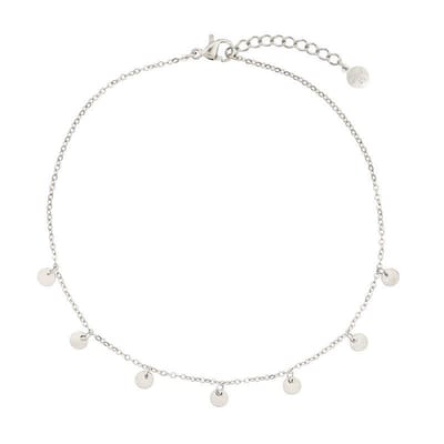 Mint15 Enkelbandje kleine muntjes - Zilverkleur RVS/Stainless Steel
