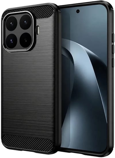 Hoesje geschikt voor Xiaomi 17T - Techsuit Carbon Silicone Back Cover - Zwart
