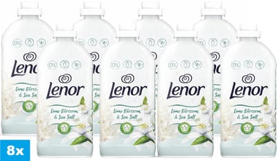 Lenor Lime Blossom & Sea Salt Wasverzachter – 8 x 1,2L – 384 Wasbeurten (8x48) – Voordeelverpakking