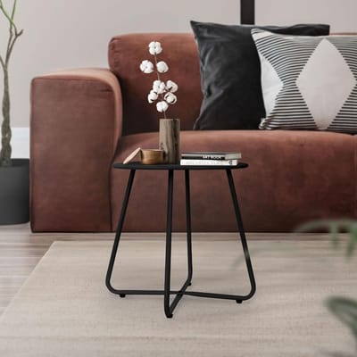 Ronde salontafel Ø 44,5 cm - Moderne bijzettafel voor binnen en buiten