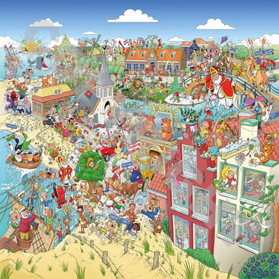 Cartoon plafondplaat - Poster - Roland Hols - 120 Kinderliedjes - 60 x 60 cm - Forex 5 mm dik - Tandarts - Orthodontist -Mondhygiënist - Fysiotherapeut - Schoonheidsspecialist - Ziekenhuis - Huisarts - voor boven de behandelstoel