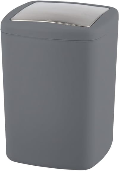 Deksel emmer - Prullenbakje cosmetica - Badkamer opruimen - Absoluut onbreekbaar - 85 liter inhoud - Antraciet