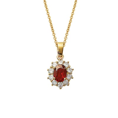 Montebello Ketting Pariana - 925 Zilver Verguld - 12x20mm - 45cm