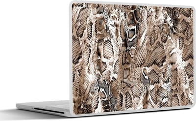 Laptop sticker - 15.6 inch - Dierenprint - Vormen - Bruin - 36x27,5cm - Laptopstickers - Laptop skin - Cover