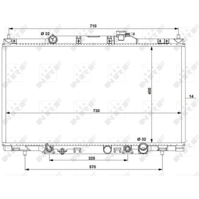 Radiator, motorkoeling NRF 53574