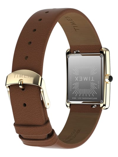 Timex Hailey Kwarts Analoog Horloge Bruin Case: 100% Low Lead Brass | Armband: 100% Leather 24 mm TW2W63800AJ, TW2W63900AJ