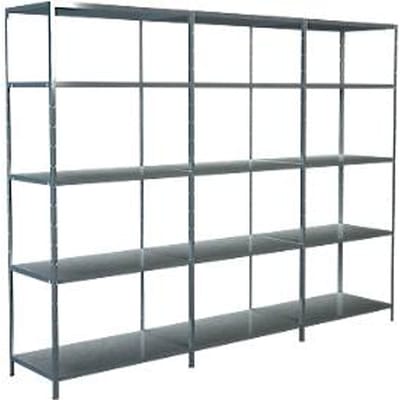 Legborden zonder bouten, H 2000 x B 2600 x D 350 mm, gegalvaniseerd