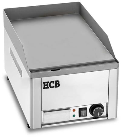 HCB® - Professionele Horeca Bakplaat - 230V - RVS / INOX - Electrisch Teppanyaki Grill apparaat - 46x36x31 cm (DxBxH) - 15.70 kg - 2605