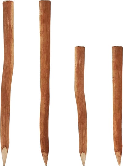 Duurzame Houten Palen Hazelnoot - Steunpalen en Klimhulp voor Tuin en Hekwerk (25 Stuks, 1.5m)