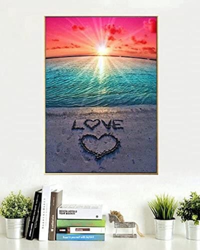Go Go Gadget - Diamond Painting - Love Beach - 25 x 25 cm