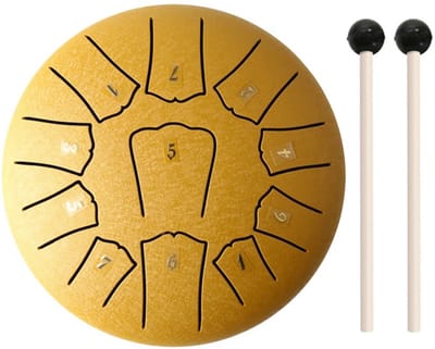 Livano Handpan - Tongue Drum - Steel - Regen - Klankschaal - Goud