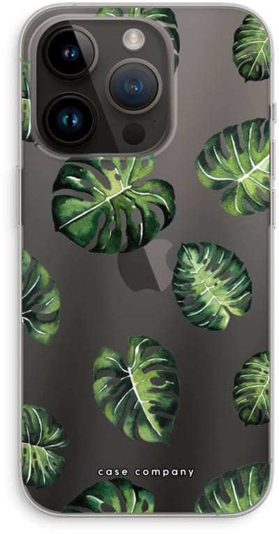 Case Company® - Hoesje geschikt voor iPhone 14 Pro hoesje - Tropische bladeren - Soft Cover Telefoonhoesje - Bescherming aan alle Kanten en Schermrand