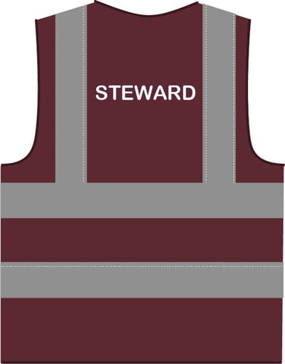 Steward hesje RWS bordeauxrood
